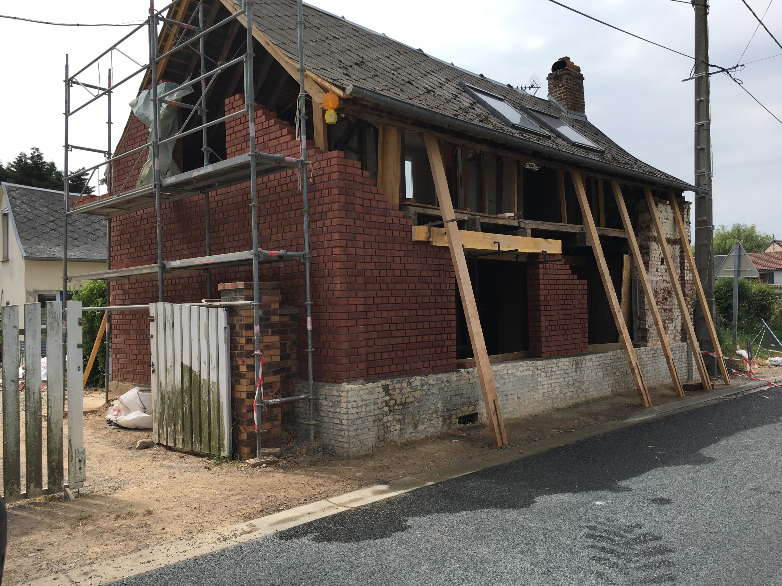 Montage maqonnerie briques