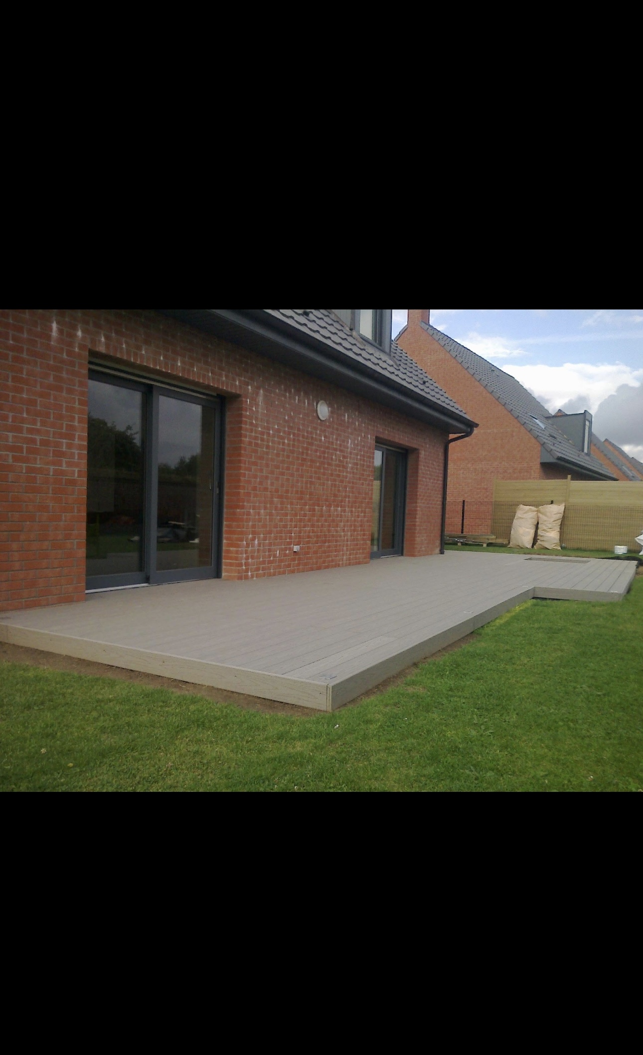 Terrasse composite eclairage Gamaches