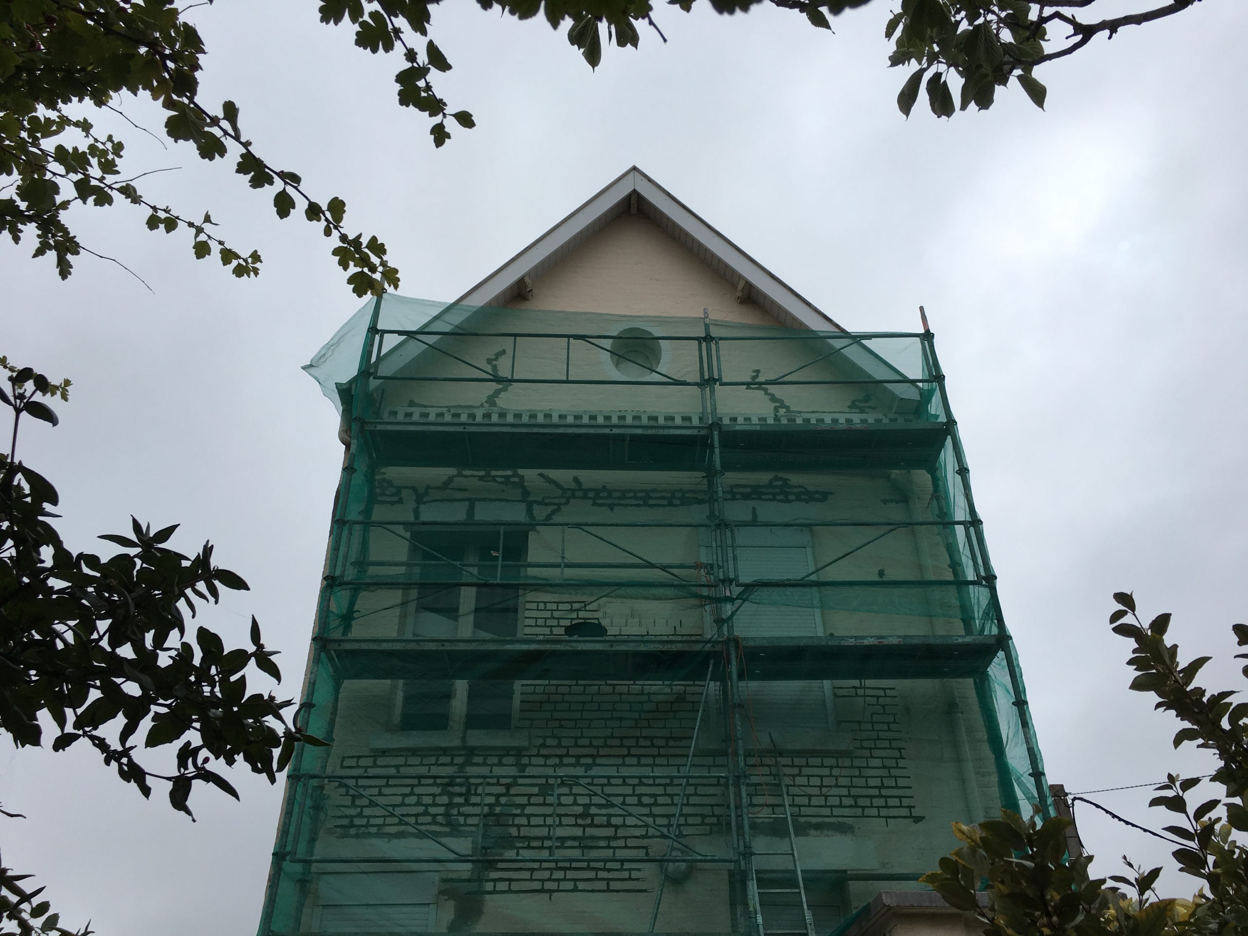 Chantier ravalement facade