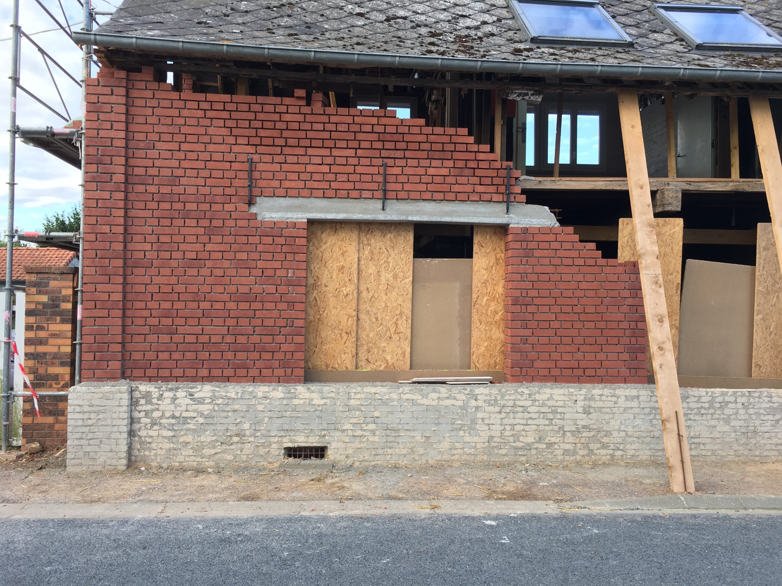 Chantier maqonnerie construction Somme