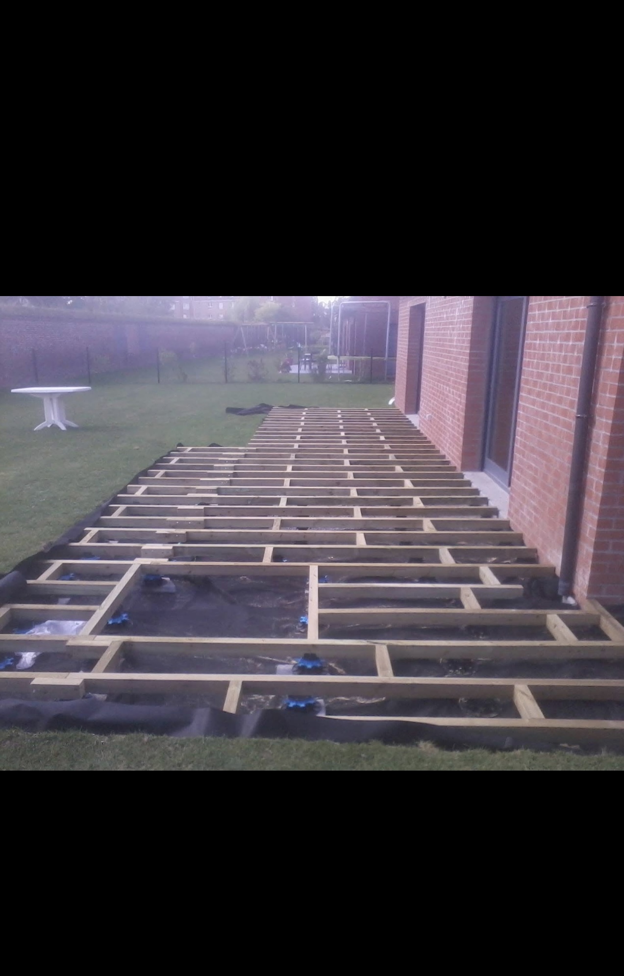 Eclairage terrasse composite nuit