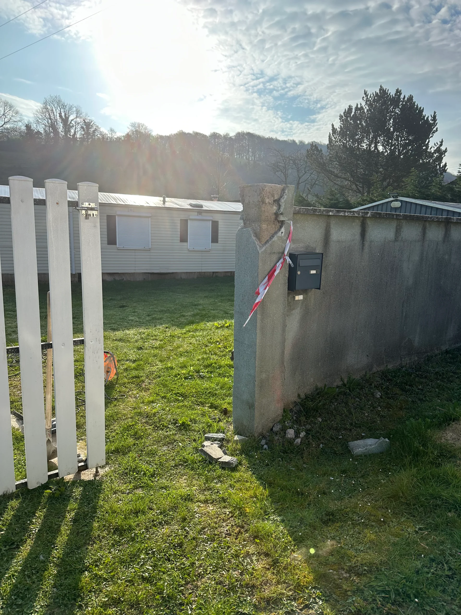 Maconnerie pilier reconstruit Somme